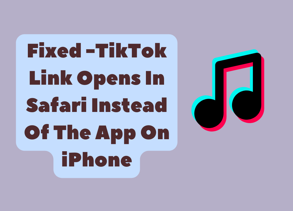 Fixed -TikTok Link Opens In Safari photo