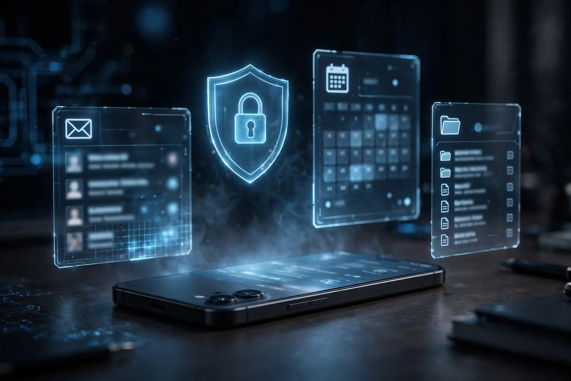 On-device AI agent managing emails and calendar on a smartphone in 2026