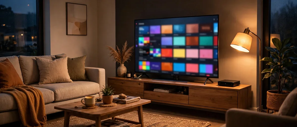 Streaming box in a modern living room