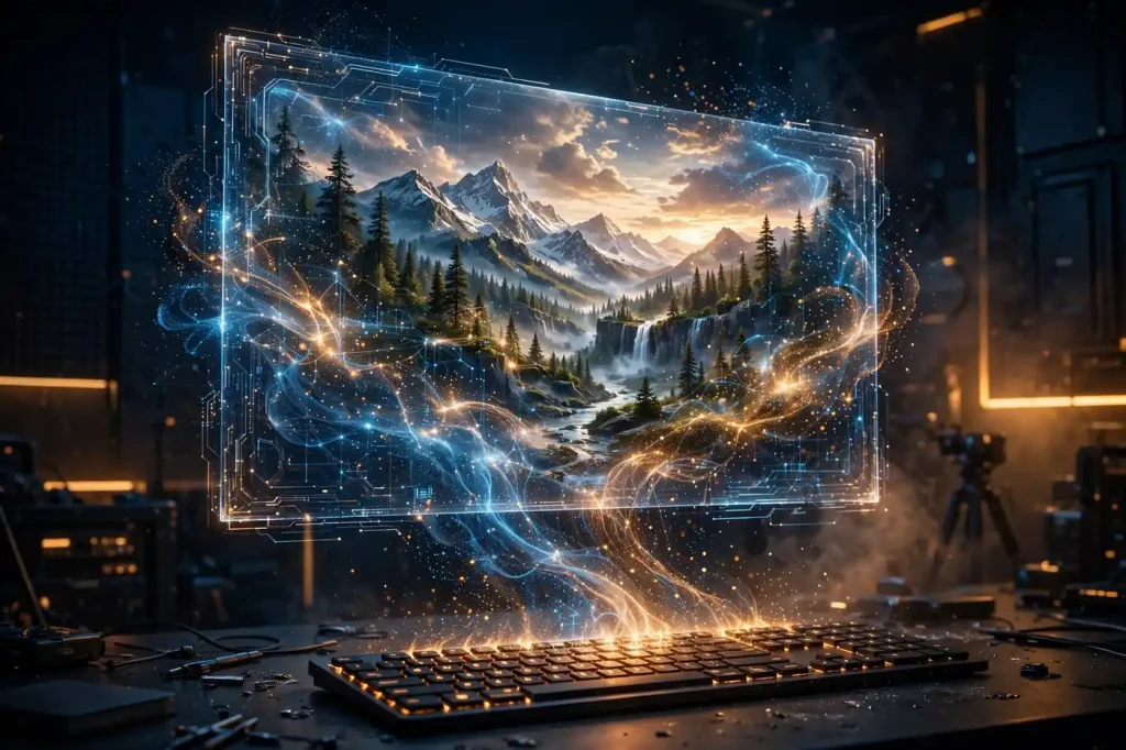 Best AI Image Generators in 2026: Create Stunning Visuals in Seconds Best AI image generators 2026 creating stunning visuals on a holographic canvas