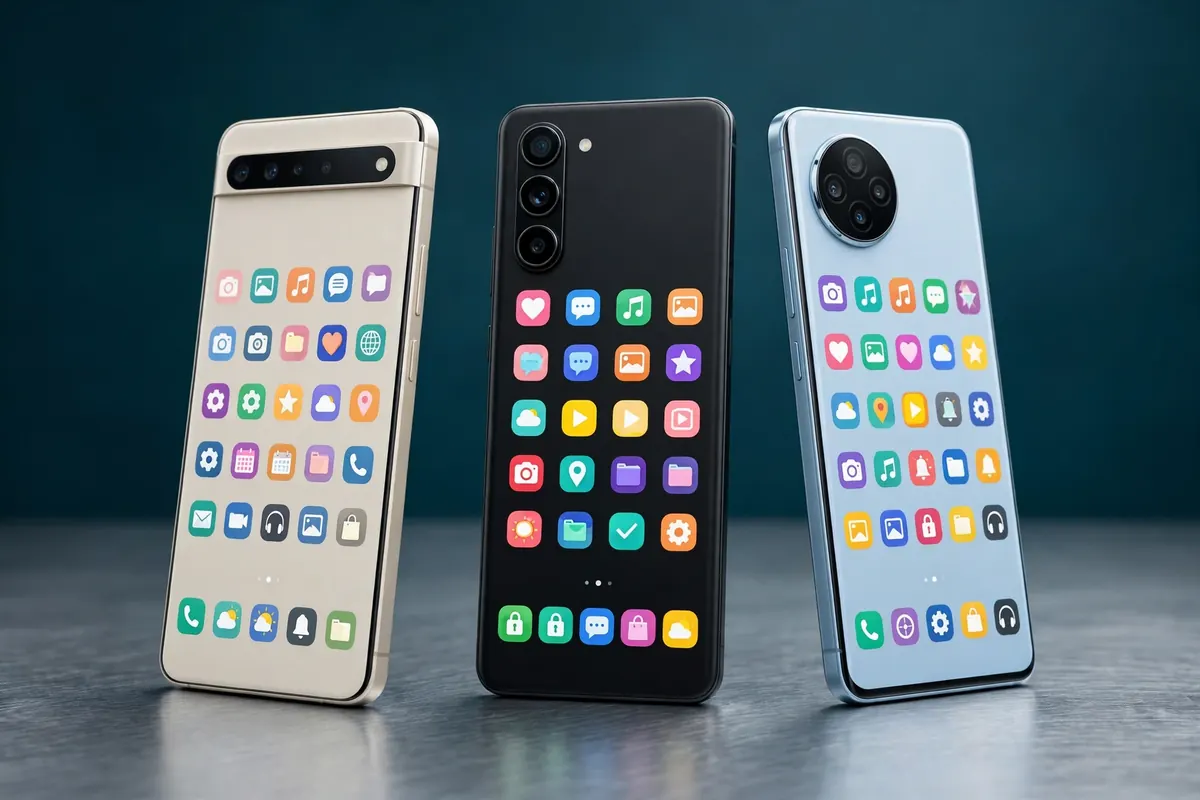Best Android phones 2026 lineup of flagship smartphones on a desk