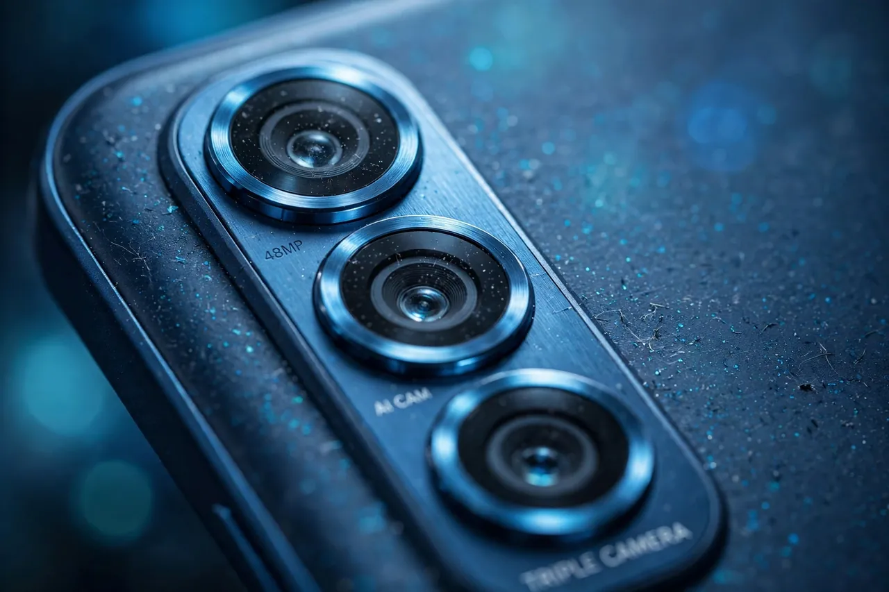 macro close-up of budget smartphone camera module 2026