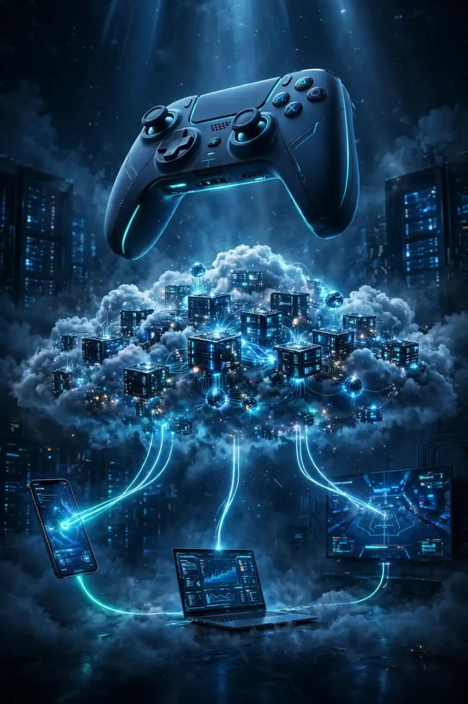 Best Cloud Gaming Services in 2026: Play Anywhere Without a Console Best cloud gaming services in 2026 lineup with controller over cloud servers